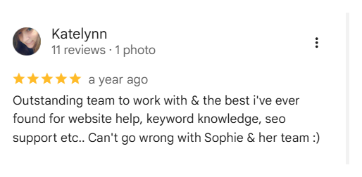 Five-star Google review of StudioHawk